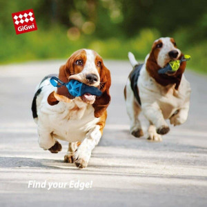 GIGWI DINOBALL EDGE M rotaļlieta suņiem Bumba ar rokturi 27cm